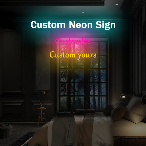 Custom Neon Sign 3 Lines Text