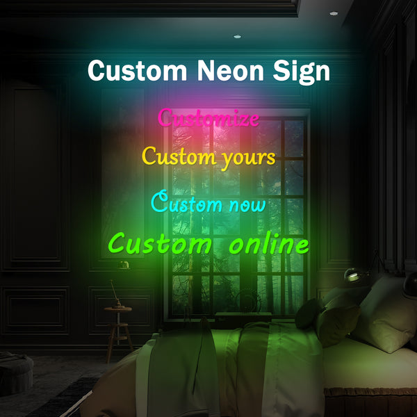 Custom Neon Sign 5 Lines Text